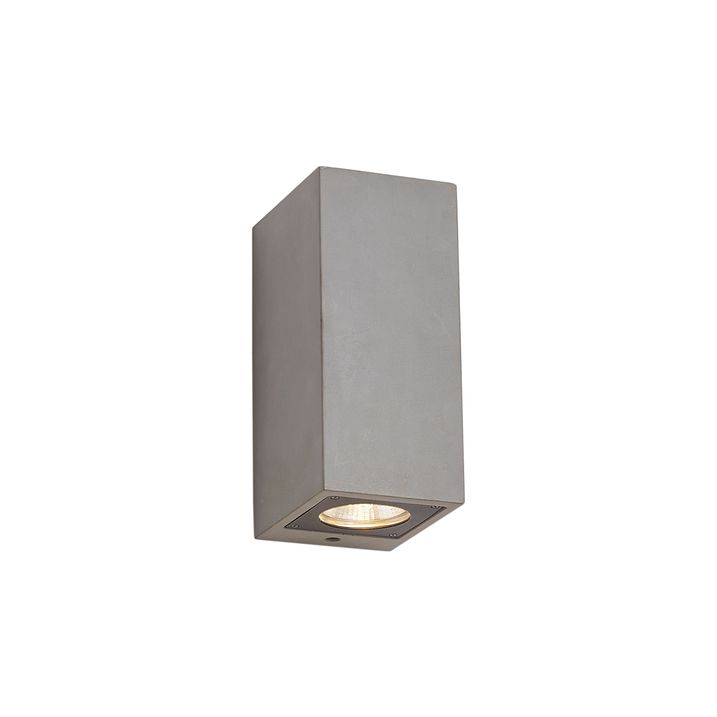 Lampada da parete moderna da esterno grigia a 2 luci IP44 - Pompei