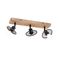 Industrial Ceiling Spot Black with Wood 3-Light - Jasmijn