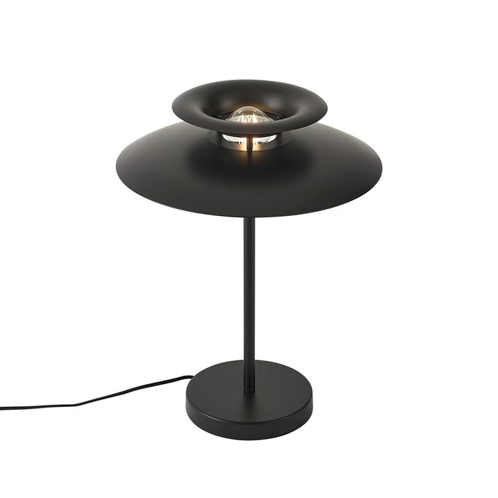 Lampe de table rétro en acier noir 45cm - Pauly