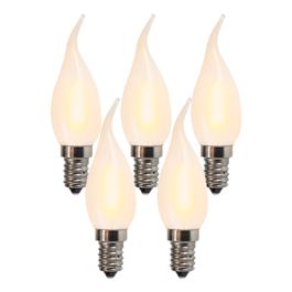 Set mit 5 E14 LED Matt Kerzenlampen BXS35 1W 100 Lumen 2200K