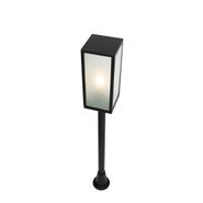 Utendørs-gulvlampe-svart-med-ribbet-glass-100-cm-IP44---Charlois-Ribbed