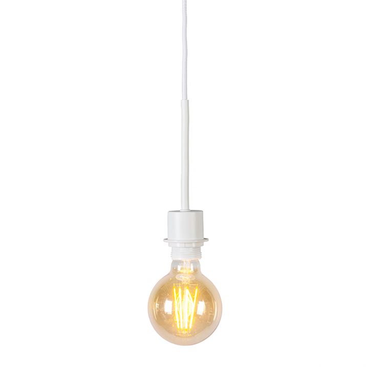 Modern lógólámpa fehér fehér árnyékolóval 50 cm - Combi 1