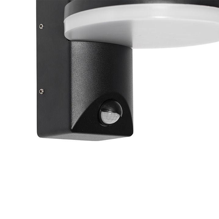 Vonkajšia nástenná lampa čierna vrátane LED IP54 senzor pohybu - Esmee