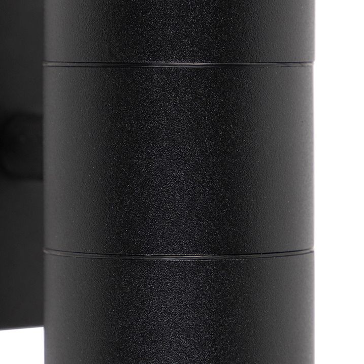 Set of 2 Outdoor Wall Lamps Black IP44 - Duo