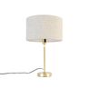 Lampă de masă aurie reglabilă cu abajur gri deschis 35 cm - Parte