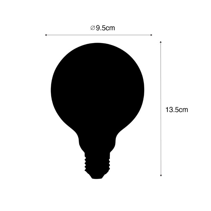 E27 Kısma Özellikli LED Ampul G95 Buzlu 4W 430LM 2200-4000K