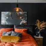 Design ronde hanglamp zwart 40 cm - Dos