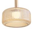 Design-hanglamp-roségoud-met-amber-glas-incl.-LED-3-staps-dimbaar-3-lichts-Easylift---Fiera