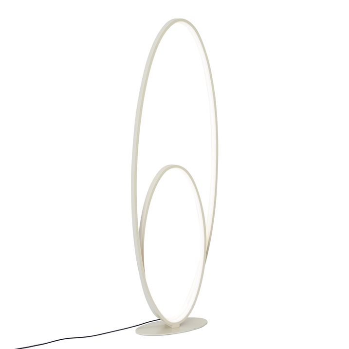 Design állólámpa bézs színben, LED-del, 3 lépésben dimmelhető - Boomerang