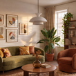 Scandinavian-Pendant-Lamp-Beige-with-White-Interior---Titus