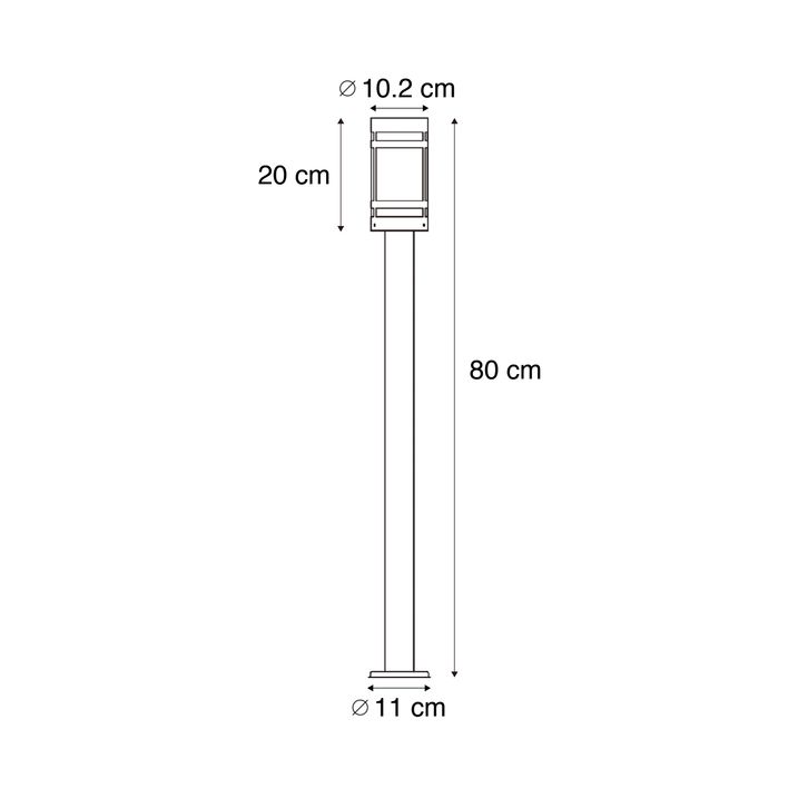 Moderne Außenleuchte Dunkelrot 80cm IP44 - Gleam
