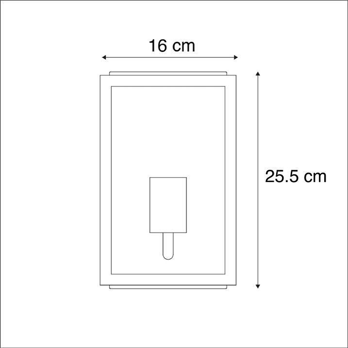 Lampada da parete per esterni industriale nera con vetro 25,5 cm IP44 - Rotterdam