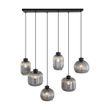 Smart-Pendant-Lamp-Black-with-Smoke-Glass-6-Lights-Incl.-WiFi-A60---Ana