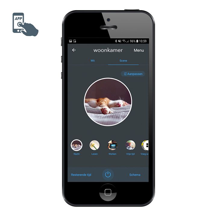 Smart Outdoor Leuchte 80 cm Stahl inkl. Wifi P45 - Malios