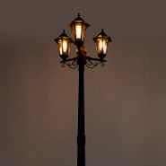 Inteligentný-vonkajší-lampáš-čierny-3-svetlá-Vrátane-Wifi-ST64---New-Haven
