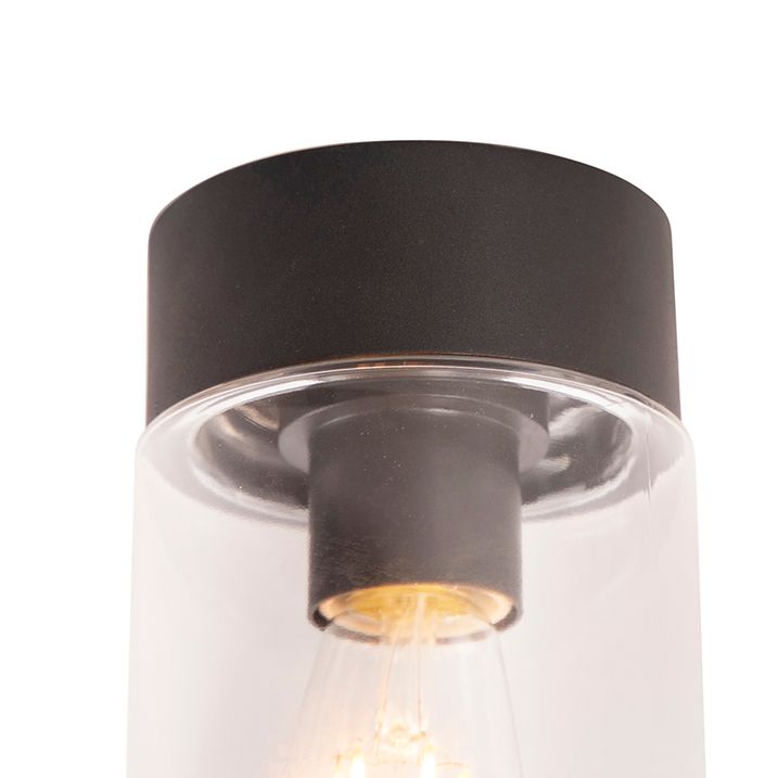 Moderne loftslampe sort 22,6 cm IP44 - Jarra