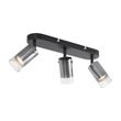 Moderner-Deckenstrahler-Gunmetal-3-flammig-drehbar-und-verstellbar---Drain
