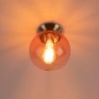 Art-Deco-taklampa-mässing-med-rosa-glas---Pallon