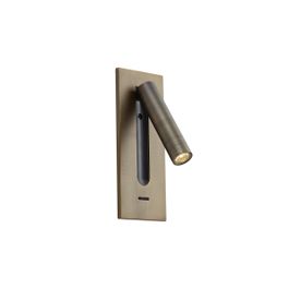 Moderne vegglampe mørk bronse inkl. LED - Plaza