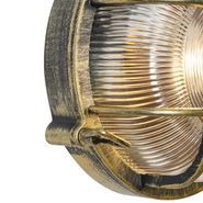 Utendørs-vegg--og-taklampe-antikk-gull-rund-IP44---Noutica