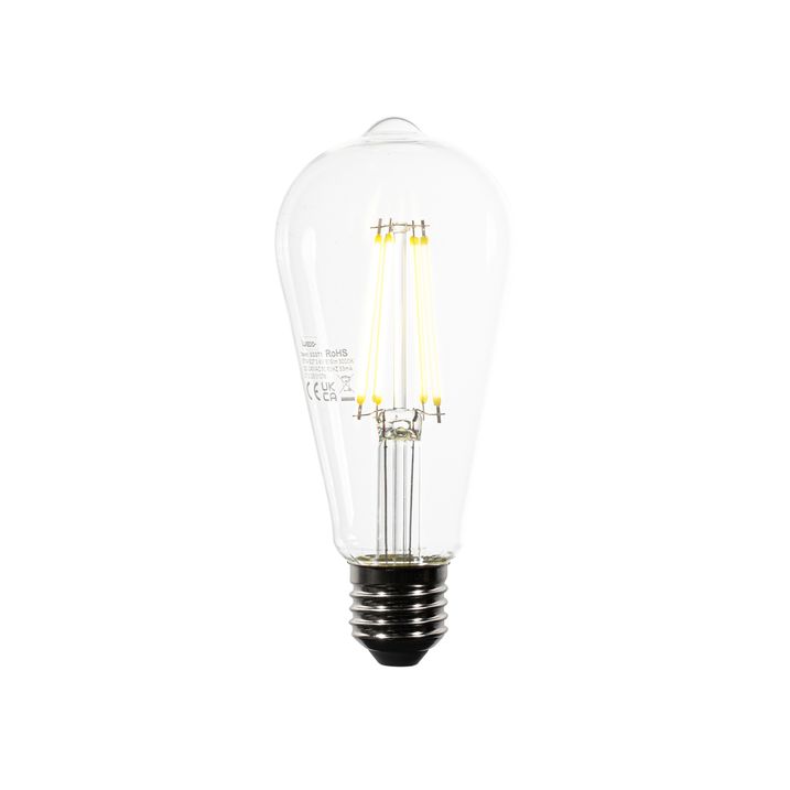 E27 LED крушка ST64 прозрачна 3.8W 806 lm 3000K
