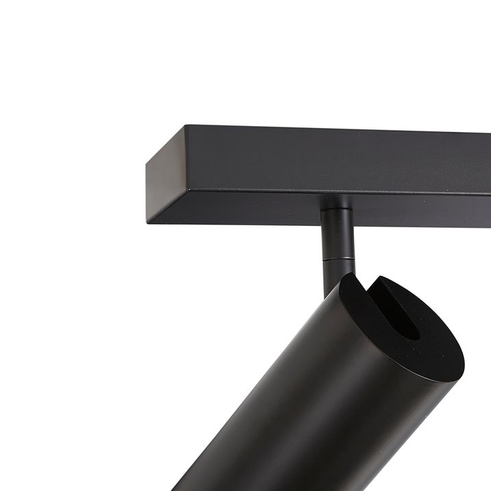 Modernus lubinis šviestuvas juodas 102cm 6 šviesų reguliuojamas - Renna