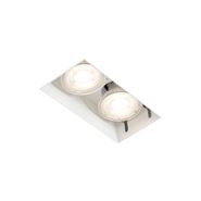 Modern-infälld-spotlight-vit-GU10-trimless-2-ljus---Oneon