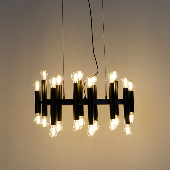Art Deco Pendant Light Black 24-Lights - Tubi