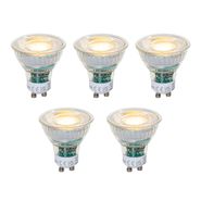 5er-Set-GU10-50mm-Dimmbare-LED-Lampen-Klar-2,5W-450-lm-2700K