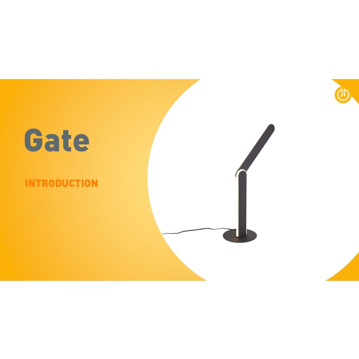 Lámpara de mesa de diseño negra con LED regulable en 3 pasos - Gate
