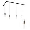 Sistema di illuminazione su binario moderno con 5 luci a sospensione color canna di fucile monofase - Iconic Lloyd
