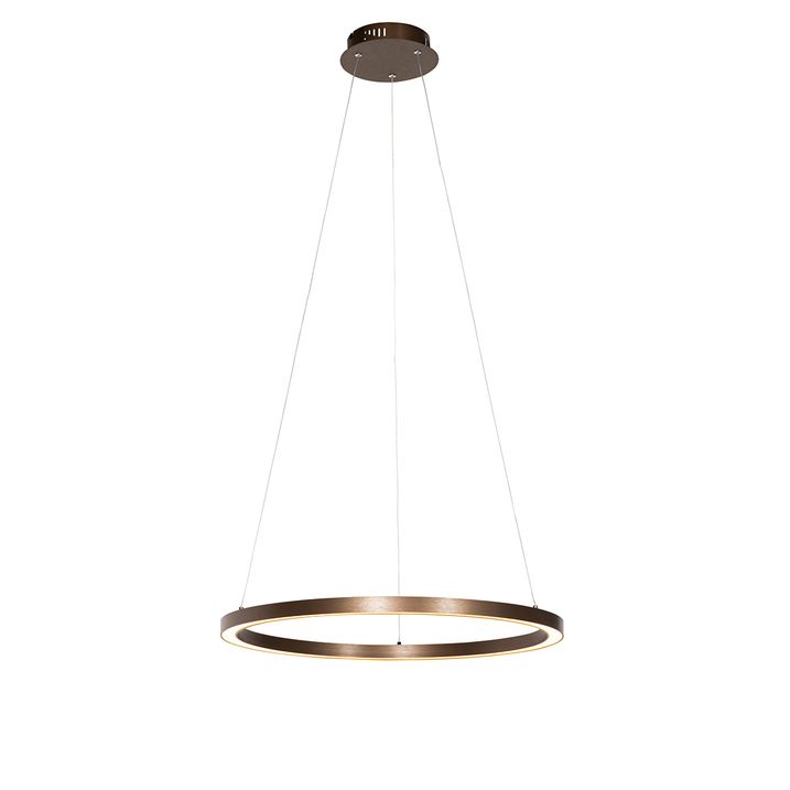 Lampa wisząca brązowa 60 cm w tym LED 3-stopniowy ściemniacz - Girello