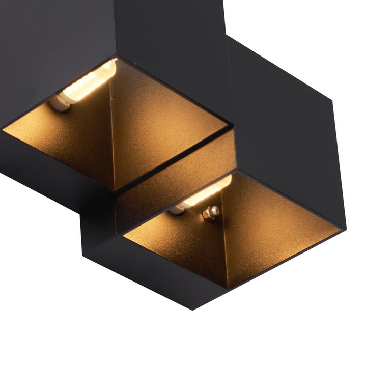 Moderne wandlamp zwart 2-lichts - Transfer Double