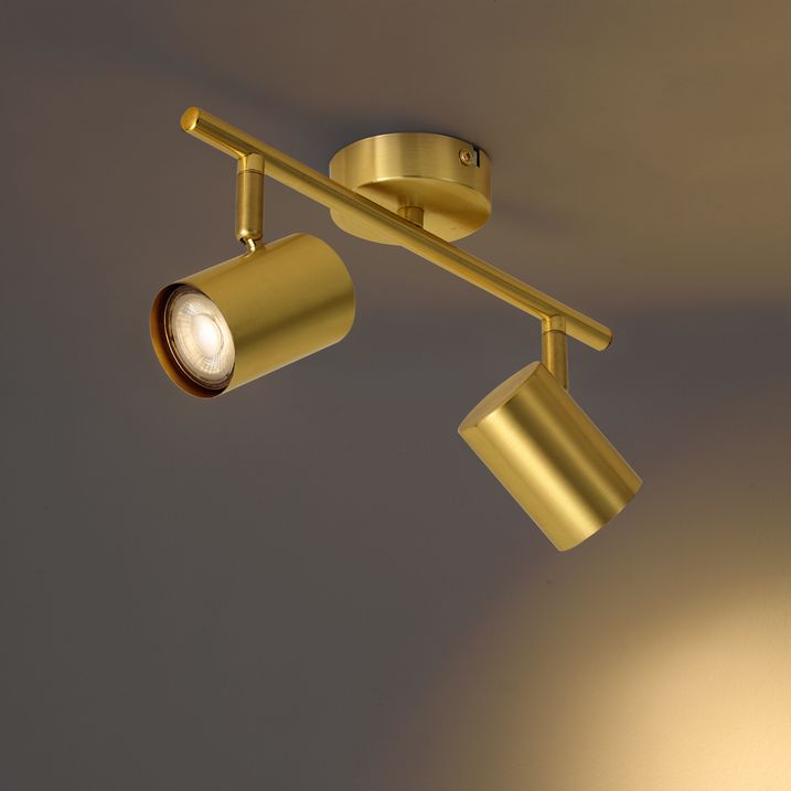 Moderne justerbar taklampe i messing 2-lys - Jeana