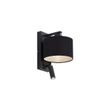 Moderní-nástěnná-lampa-černá-kulatá-s-lampičkou-na-čtení---Puglia