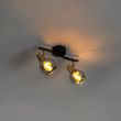 Art-Deco-plafonska-lampa-crna-sa-dimnim-staklom-2-lampe---Vidro