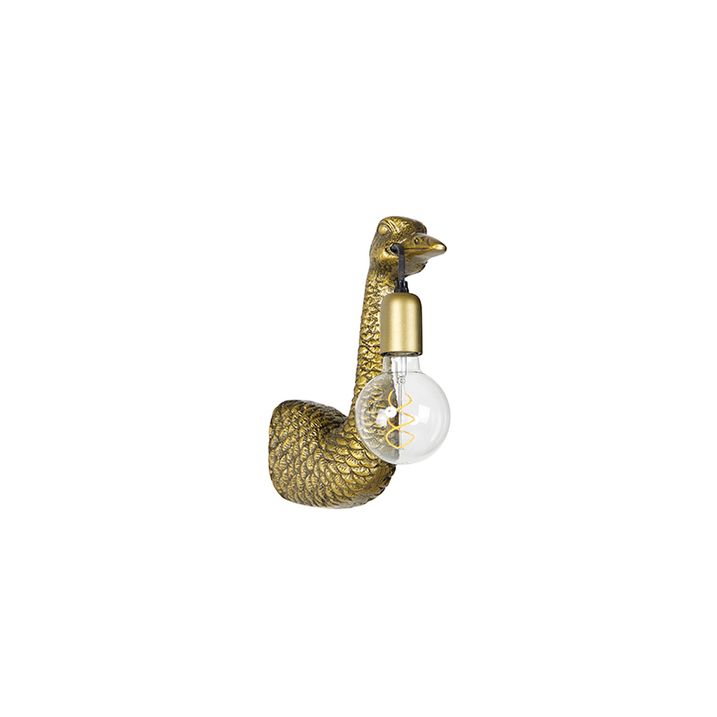 Vintage Wall Light Brass - Animal Camel Bird