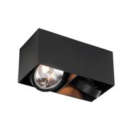 Projetores-de-design-preto-retangular-AR111-2-luzes---Box