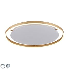 Mennyezeti lámpa sárgaréz 60 cm beépített LED-del 3 fokozatú fényerő-szabályozóval - Zlatan