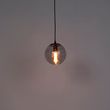 Moderne-hanglamp-zwart-met-grijs-glas-20cm---Pallon
