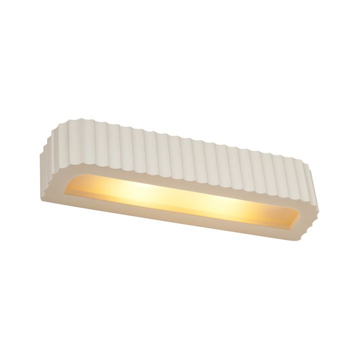 Skandinavska zidna lampa bež pravougaona 2-svetla - Plaster