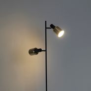 Lampada-da-terra-intelligente-nera-con-oro-incl.-2-WiFi-A60---Stijn