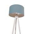 Stojací-lampa-stojan-bílá-s světle-modrým-stínítkem-50-cm---Tripod-Classic