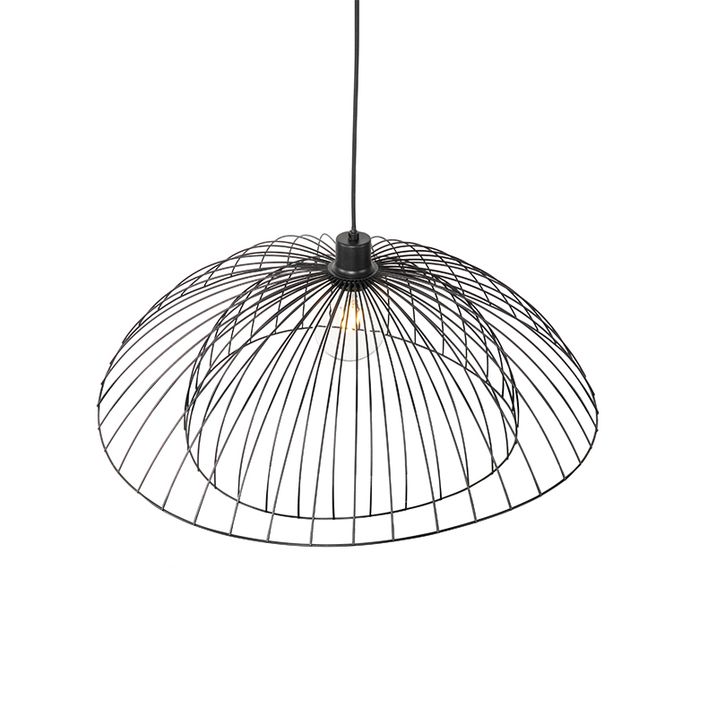 Lampă suspendată de design neagră 60 cm - Pua