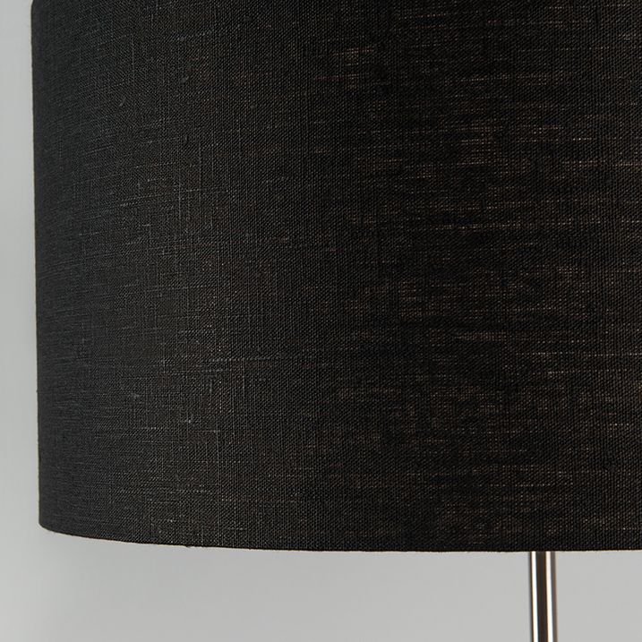Vloerlamp staal en zwart met verstelbare leesarm - Luxor