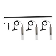Moderan-šinski-sistem-crni-sa-3-viseće-lampe-metalik-boje-1-fazni---Slimline-Loyce