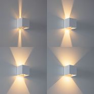 Außenwandleuchte-weiß-inkl.-LED-2-Licht-IP54---Edwin