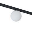 Moderne-Deckenleuchte-schwarz-mit-weissem-Glas-für-1-Phasen-Schienensystem---Slimline-Eira