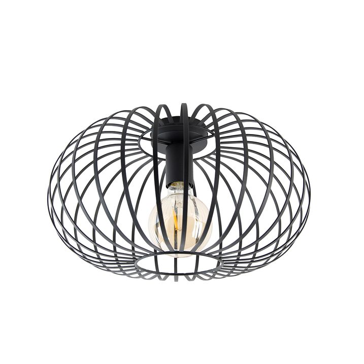 Smart Ceiling Light Black 39 cm Incl. Wifi G95 - Johanna