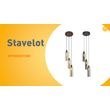 Hotel-chique-hanglamp-donkerbrons-met-amberkleurig-glas---Stavelot